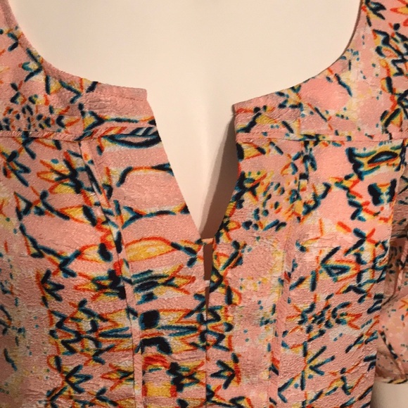 Cooper and Ella pink pattern blouse size small - Picture 2 of 5